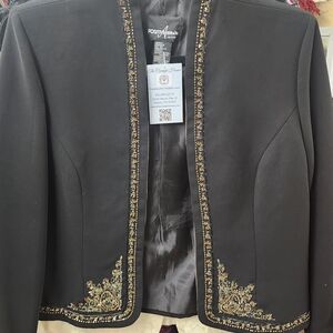 Women's Black Embellished Jacket